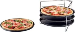 Pizza - Pizzarek - Pizza Oven - Zenker - Pizzabakset - 5 Delige Set Voor 4 Pizza's - Ø 28,5 Cm - Antiaanbaklaag Van ILAG® - Pizzaplaat - Pizza -Barbecue Gereedschap Winkel 1200x519