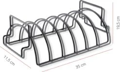 PROKING Sparerib Barbecue Rek – BBQ Accessoires – Inclusief Sparerib Recept – Anti-aanbak Lag – 35 X 19.5 X 11.5 CM -Barbecue Gereedschap Winkel 1200x725