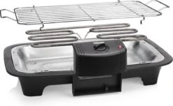 Tristar BQ-2813 Electrische Tafelbarbecue - Grilloppervlak (LxB) 38x22 Cm - 2000W - Zwart -Barbecue Gereedschap Winkel 1200x739