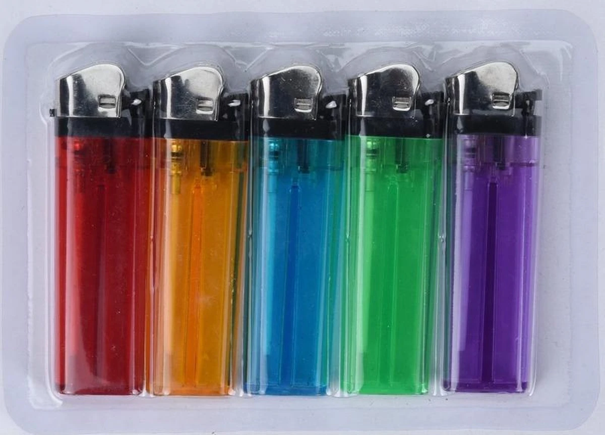 Merkloos 5x Gekleurde Aanstekers 9 Cm - Sigaretten Aanstekers 5 Stuks - Wegwerp Aanstekers 1 Merkloos 5x Gekleurde Aanstekers 9 Cm - Sigaretten Aanstekers 5 Stuks - Wegwerp Aanstekers