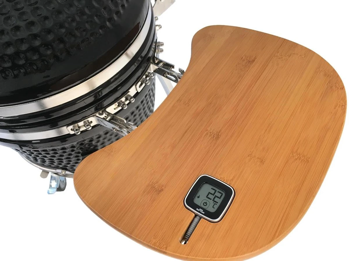 Patton Kamado Houtskool Barbecue - 18" - Grilloppervlak Ø 39 Cm - Met Bluetooth Thermometer - Groen 11 Patton Kamado Houtskool Barbecue - 18" - Grilloppervlak Ø 39 Cm - Met Bluetooth Thermometer - Groen - Afbeelding 11