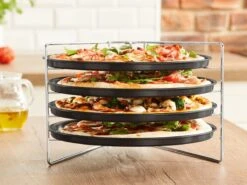 Pizza - Pizzarek - Pizza Oven - Zenker - Pizzabakset - 5 Delige Set Voor 4 Pizza's - Ø 28,5 Cm - Antiaanbaklaag Van ILAG® - Pizzaplaat - Pizza -Barbecue Gereedschap Winkel 1200x900 37