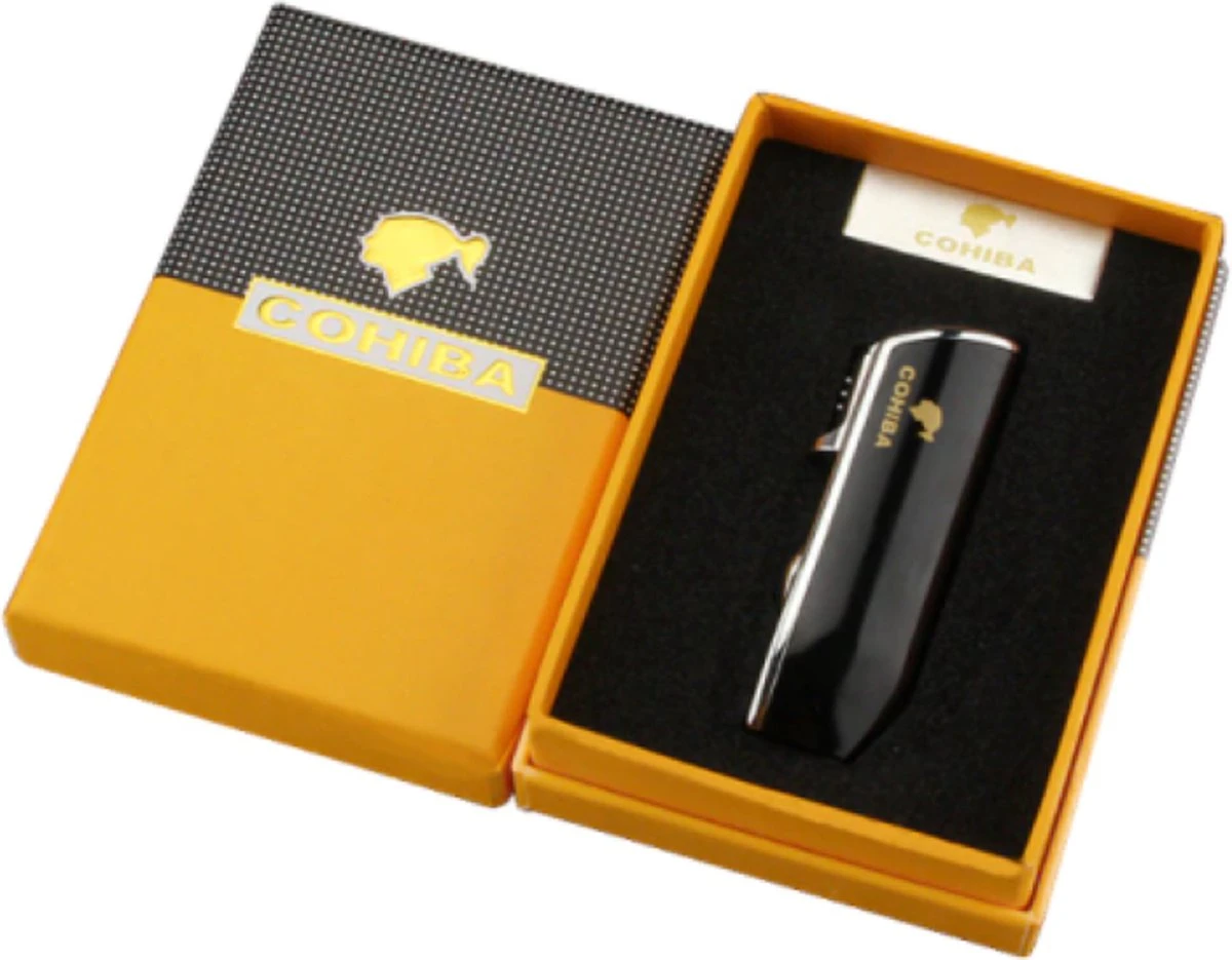 Cohiba® Sigarenaansteker - Sigarenboor - Sigaren - Sigaar - Cohiba Aansteker - Sigarenboor - Sigaren Accessoires - Sigarenknipper - Sigaar Aansteker - Cohiba - Incl. Luxe Geschenkdoos - Zwart 1 Cohiba® Sigarenaansteker - Sigarenboor - Sigaren - Sigaar - Cohiba Aansteker - Sigarenboor - Sigaren Accessoires - Sigarenknipper - Sigaar Aansteker - Cohiba - Incl. Luxe Geschenkdoos - Zwart