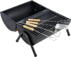 MaxxGarden BBQ - Houtskool Barbecue - Smoker Barbecue - Grilloppervlak (LxB) 38 X 52 Cm - Met Dubbel Grill Vlak - Zwart -Barbecue Gereedschap Winkel 1200x954