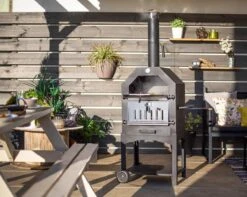 Merkloos MaxxGarden Pizza Oven - Smoker Barbecue Houtskool 45 X 65 X 158cm -Barbecue Gereedschap Winkel 1200x956