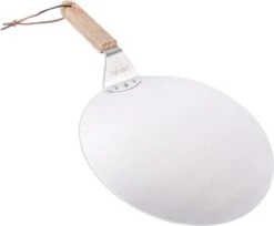 Nowad Pizzaschep RVS Rond Voor BBQ En Oven - 30,5 Cm - Pizzaspatel - Taartschep - Houten Handvat - Ophangbaar - Rond - Vaatwasbestendig - Keukenaccessoires -Barbecue Gereedschap Winkel 1200x992 1