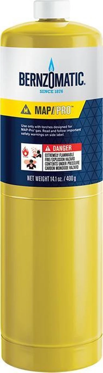 Bernzomatic MAP-Pro Wegwerp Gaspatroon Cilinder - MG9 "CGA600 US" Aansluiting (alternatief)