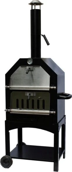 Merkloos MaxxGarden Pizza Oven - Smoker Barbecue Houtskool 45 X 65 X 158cm -Barbecue Gereedschap Winkel 503x1200