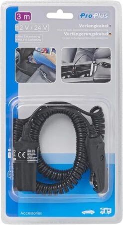 Proplus Verlengkabel Sigarettenaansteker 3m 12/24 Volt 3 Ampère -Barbecue Gereedschap Winkel 656x1200