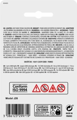 BIC J26 Maxi Vuursteen Flint Aanstekers - Diverse Kleuren - Pak Van 5 Gasaanstekers - Kindveilig -Barbecue Gereedschap Winkel 770x1200