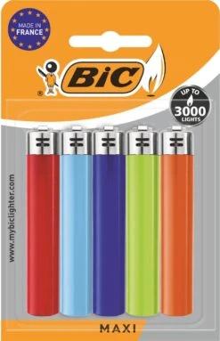 BIC J26 Maxi Vuursteen Flint Aanstekers - Diverse Kleuren - Pak Van 5 Gasaanstekers - Kindveilig -Barbecue Gereedschap Winkel 774x1200 1
