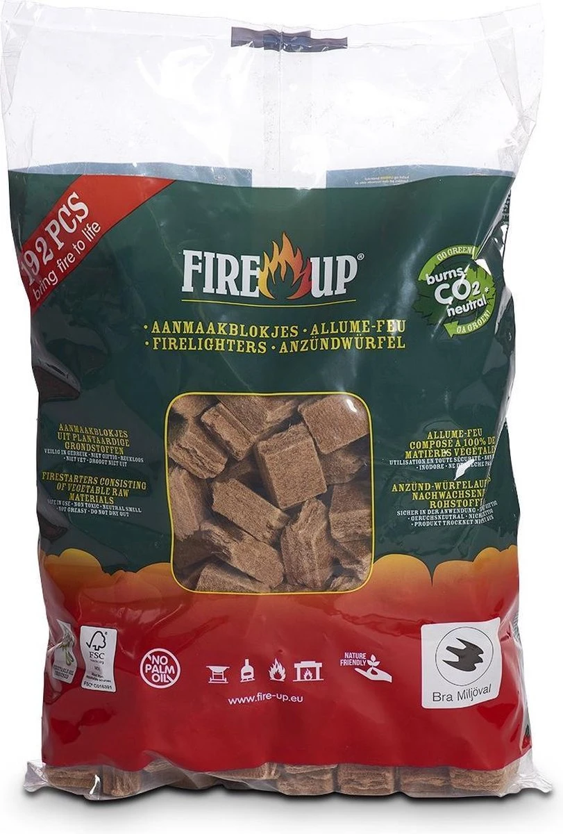 Fire-Up Aanmaakblokjes Zak A 192 Stuks 3 Fire-Up Aanmaakblokjes Zak A 192 Stuks - Afbeelding 3