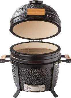 Patton Kamado 15" - Tafel Model - Keramische Barbecue - Premium Black - Medium - Compleet - Mat Zwart -Barbecue Gereedschap Winkel 873x1200