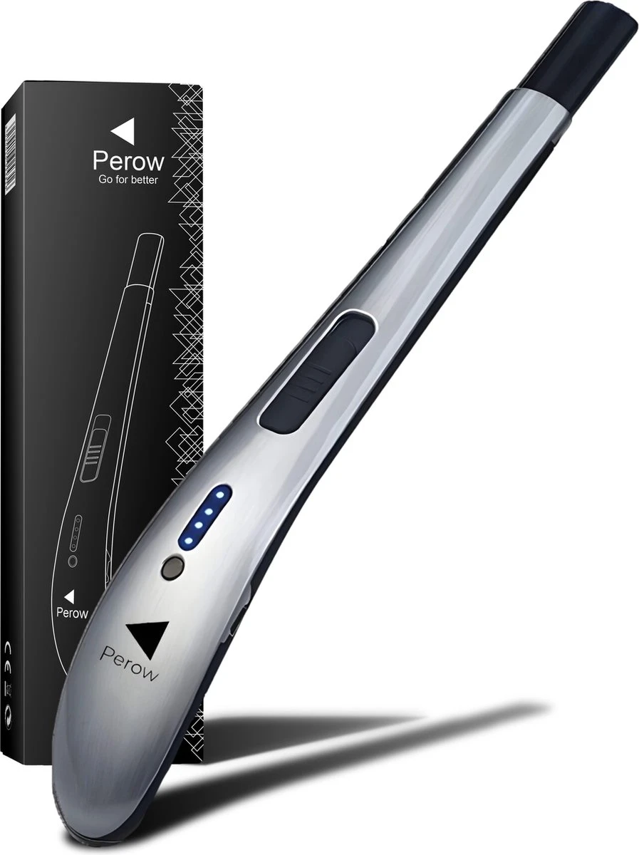 Oplaadbare Lange Elektrische Aansteker - Zilver - Duurzame Plasma Aansteker - Inclusief Cadeauverpakking - BBQ - Kaarsen 1 Oplaadbare Lange Elektrische Aansteker - Zilver - Duurzame Plasma Aansteker - Inclusief Cadeauverpakking - BBQ - Kaarsen