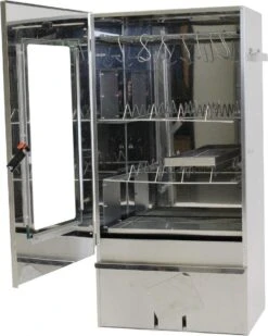 2-L Home & Garden XL Rookoven - RVS - 80x40x28 Cm - 3 Etages -Barbecue Gereedschap Winkel 958x1200